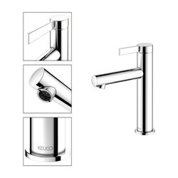 Keuco Ixmo Pure Einhebel-Waschtischmischer 130, Ausladung 125mm, ohne Zugstangen-Abl... KEUCO-59501011101 4017214938742 (Abb. 1)