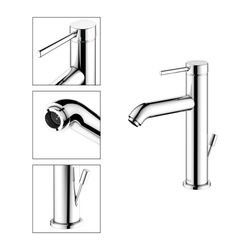 Keuco Ixmo Soft Einhebel-Waschtischmischer 130, Ausladung 129mm, mit Zugstangen-Abla... KEUCO-59501012001 4017214938766 (Abb. 1)