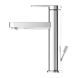 Keuco Ixmo Flat Einhebel-Waschtischmischer 130, Ausladung 124mm, mit Zugstangen-Abla... KEUCO-59501013001 4017214938797 (Abb. 1)