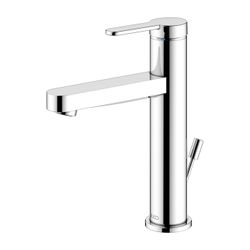 Keuco Ixmo Flat Einhebel-Waschtischmischer 130, Ausladung 124mm, mit Zugstangen-Abla... KEUCO-59501013001 4017214938797 (Abb. 1)