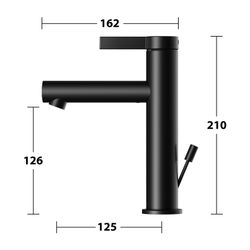 Keuco Ixmo Pure Einhebel-Waschtischmischer 130, Ausladung 125mm, mit Zugstangen-Abla... KEUCO-59501371001 4017214938827 (Abb. 1)