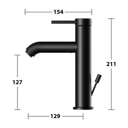 Keuco Ixmo Soft Einhebel-Waschtischmischer 130, Ausladung 129mm, mit Zugstangen-Abla... KEUCO-59501372001 4017214938858 (Abb. 1)