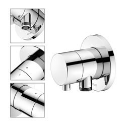 KEUCO 2-Wege Umstellventil IXMO Comfort 59556, Schlauchanschluss, rund, verchromt... KEUCO-59556011101 4017214564590 (Abb. 1)