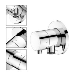 KEUCO 2-Wege Ab- u. Umstellventil IXMO Comf.59557, Schlauchanschluss, rund, verchrom... KEUCO-59557011101 4017214564637 (Abb. 1)