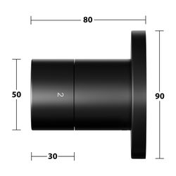 KEUCO 2-Wege Ab- u. Umstellventil UP IXMO 59557 Pure, rd. sw... KEUCO-59557370001 4017214897780 (Abb. 1)