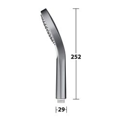 Keuco Ixmo Handbrause, G 1/2", 3 Strahlarten, max. Durchfluss 12l/min, Schwarzchrom ... KEUCO-59580130300 4017214965502 (Abb. 1)