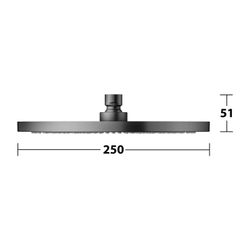 KEUCO Kopfbrause 59886 rd. 250mm schwarzchromgebürstet... KEUCO-59886130201 4017214912476 (Abb. 1)