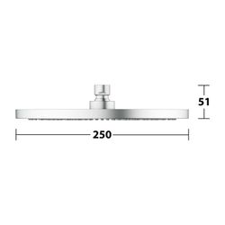 KEUCO Kopfbrause 59886 rd. 250mm Alu-fin.... KEUCO-59886170201 4017214912438 (Abb. 1)