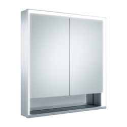 Keuco Royal Lumos Spiegelschrank Wandvorbau 2-türig kurze Tür, 700x735x130mm, Silber... KEUCO-14327171301 4017214960163 (Abb. 1)