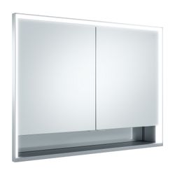 Keuco Royal Lumos Spiegelschrank Wandeinbau 2-türig kurze Tür, 1000x735x130mm, Silbe... KEUCO-14334171301 4017214961726 (Abb. 1)