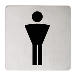 Keuco Plan WC-Türschild Symbol Herren, mit Klebeset, Verchromt, 14967010000... KEUCO-14967010000 4017214138722 (Abb. 1)