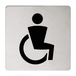 Keuco Plan WC-Türschild Symbol Barrierefrei, mit Klebeset, Verchromt, 14968010000... KEUCO-14968010000 4017214138753 (Abb. 1)