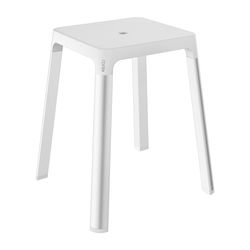 Keuco Axess Badhocker, Belastbarkeit 150kg, Kunststoff, Silber eloxiert/Weiß, 350821... KEUCO-35082170051 4017214908363 (Abb. 1)