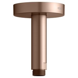 Keuco Brausearm Deckenmontage, Rosette rund, Ausladung 100mm, G 1/2", Rotgold gebürs... KEUCO-51689290100 4017214064069 (Abb. 1)