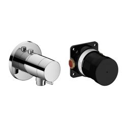 Keuco Ixmo Thermostat-Brausearmatur-Set Unterputz mit Schlauchanschluss, Rosette run... KEUCO-59554010021 4017214660230 (Abb. 1)