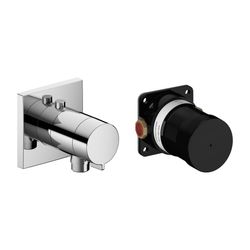 Keuco Ixmo Thermostat-Brausearmatur-Set Unterputz mit Schlauchanschluss, Rosette eck... KEUCO-59554010022 4017214660247 (Abb. 1)