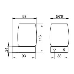 Keuco Elegance Echtkristall-Mundglas zu 01650, D 76x114mm, 01650006000... KEUCO-01650006000 4017214023615 (Abb. 1)