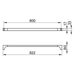 Keuco Edition 11 Badetuchhalter, 800mm, mit Befestigungsset, Messing gebürstet, 1110... KEUCO-11101250800 4017214057467 (Abb. 1)