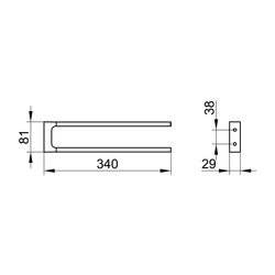 KEUCO Handtuchhalter Edition 11 11119, fest 2-tlg., 340 mm, Nickel gebürstet... KEUCO-11119050000 4017214571826 (Abb. 1)