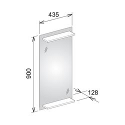 KEUCO Lichtspiegel Edition 11 11198, mit integrierter Ablage, LED-Beleuchtung... KEUCO-11198001500 4017214440603 (Abb. 1)