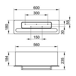 KEUCO Handtuchablage Edition 400 11575, Aluminium silber-eloxiert/Glas cashmere... KEUCO-11575170018 4017214593156 (Abb. 1)