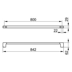 Keuco Collection Moll Badetuchhalter, 800mm, mit Befestigungsset, Rotgold gebürstet,... KEUCO-12701290800 4017214058686 (Abb. 1)