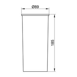 Keuco Collection Moll Kunststoff-Behälter für Toilettenbürstengarnitur, D 89x185mm, ... KEUCO-12764000100 4017214443499 (Abb. 1)