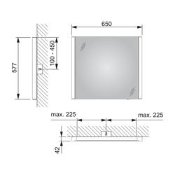 KEUCO Lichtspiegel Royal Reflex.2 14296, 650 x 577 x 42 mm... KEUCO-14296002000 4017214586516 (Abb. 1)