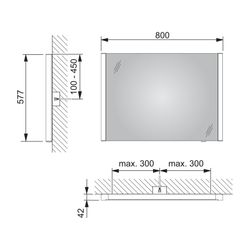 KEUCO Lichtspiegel Royal Reflex.2 14296, 800 x 577 x 42 mm... KEUCO-14296002500 4017214586530 (Abb. 1)