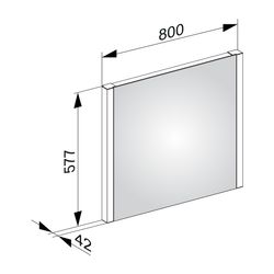 KEUCO Lichtspiegel Royal Reflex.2 14296, 800 x 577 x 42 mm... KEUCO-14296002500 4017214586530 (Abb. 1)