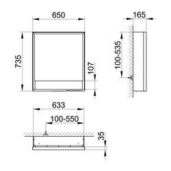 Keuco Royal Lumos Spiegelschrank Wandvorbau 1-türig kurze Tür, Anschlag rechts, mit ... KEUCO-14301171104 4017214928958 (Abb. 1)