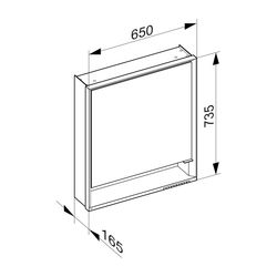 KEUCO Spiegelschrank Royal Lumos 14301, l., ohne Ablagef, Vorbau, silber-eloxiert, 6... KEUCO-14301171201 4017214596126 (Abb. 1)