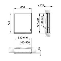 KEUCO Spiegelschrank Royal Lumos 14311, r., mit Ablagef., Einbau, silber-eloxiert, 6... KEUCO-14311172103 4017214843626 (Abb. 1)