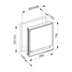 Keuco Royal Lumos Spiegelschrank Wandeinbau 1-türig kurze Tür, Anschlag rechts, Spie... KEUCO-14331171104 4017214960705 (Abb. 1)