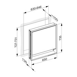 Keuco Royal Lumos Spiegelschrank Wandeinbau 1-türig kurze Tür, Anschlag links, Spieg... KEUCO-14331171204 4017214960873 (Abb. 1)