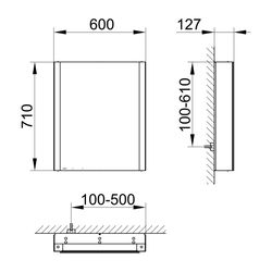 Keuco Somaris Spiegelschrank Wandvorbau 1-türig, Anschlag links, mit Heizung und 1 S... KEUCO-14501851201 4017214974108 (Abb. 1)