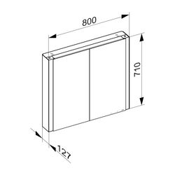Keuco Somaris Spiegelschrank Wandvorbau 2-türig, mit Spiegelheizung und 1 Steckdose,... KEUCO-14502002101 4017214974320 (Abb. 1)