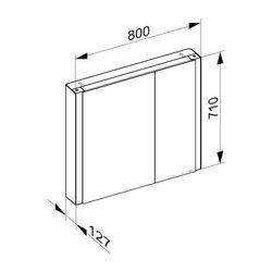 Keuco Somaris Spiegelschrank Wandvorbau 2-türig asymmetrisch, mit Heizung und 1 Stec... KEUCO-14502372201 4017214974306 (Abb. 1)