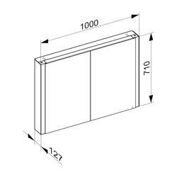 Keuco Somaris Spiegelschrank Wandvorbau 2-türig, mit Spiegelheizung und 1 Steckdose,... KEUCO-14503852101 4017214974405 (Abb. 1)