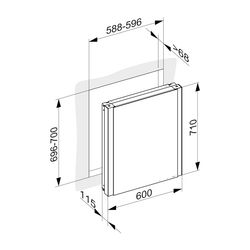 Keuco Somaris Einbau-Spiegelschrank, 1-türig, Anschlag rechts, 600x710x115mm, mit Sp... KEUCO-14511851101 4017214974641 (Abb. 1)