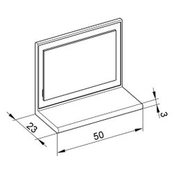 Keuco Somaris Griff, 50x42x23mm, zum Kleben, mit Befestigungsset, Edelstahl-finish, ... KEUCO-14590060100 4017214252695 (Abb. 1)