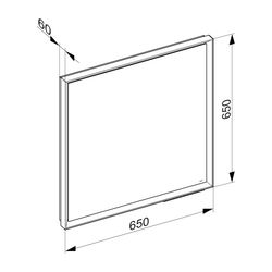 KEUCO Royal Lumos Spiegel 14597, DALI, silber-erloxiert, 650 x 650 x 60 mm... KEUCO-14597171503 4017214691975 (Abb. 1)