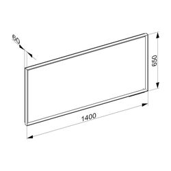 KEUCO Royal Lumos Spiegel 14597, silber-erloxiert, 1400 x 650 x 60 mm... KEUCO-14597175000 4017214691708 (Abb. 1)