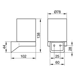 Keuco Aveno Glashalter mit Echtkristall-Glas, Verchromt, 14650019000... KEUCO-14650019000 4017214981182 (Abb. 1)