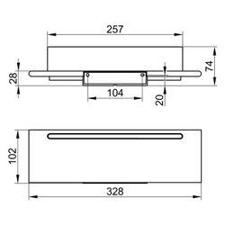 Keuco Aveno Duschablage mit Glasabzieher mit Duschabzieher, Weiß matt, 14659510000... KEUCO-14659510000 4017214981236 (Abb. 1)