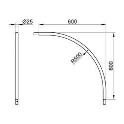 Keuco Plan Rohrbogen 90 Grad für Viertelkreis-Dusche, Silber eloxiert, 14925170000... KEUCO-14925170000 4017214126156 (Abb. 1)