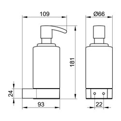 KEUCO Schaumseifenspender Plan 14957, mit Halter und Pumpe, silber-eloxiert... KEUCO-14957179000 4017214220182 (Abb. 1)