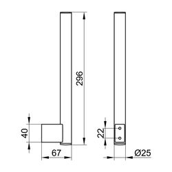 Keuco Plan Toilettenpapier-Ersatzrollenhalter, 2 Rollen, Rollenbreite 120mm, Montage... KEUCO-14963010002 4017214563777 (Abb. 1)