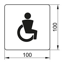 Keuco Plan WC-Türschild Symbol Barrierefrei, mit Klebeset, Verchromt, 14968010000... KEUCO-14968010000 4017214138753 (Abb. 1)