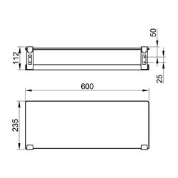 KEUCO Handtuchablage Plan 14975, ESG Glas, verchromt... KEUCO-14975010000 4017214583645 (Abb. 1)